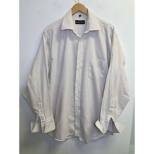 Donald J. Trump Signature Collection No-Iron Striped Dress Shirt Sz 16 1/2 34/35